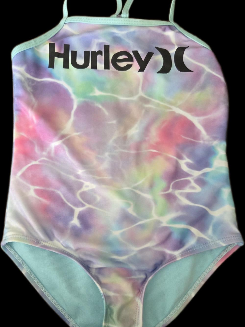 Hurley Girls' Pastel Tie-Dye One-Piece Swimsuit - Multicolor
